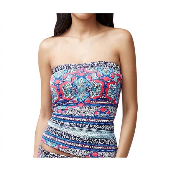 New Coco Reef Charisma Bra Sized Underwire Bandeau Tankini Top 38c Coral 68268ea205deb30d7de573b2